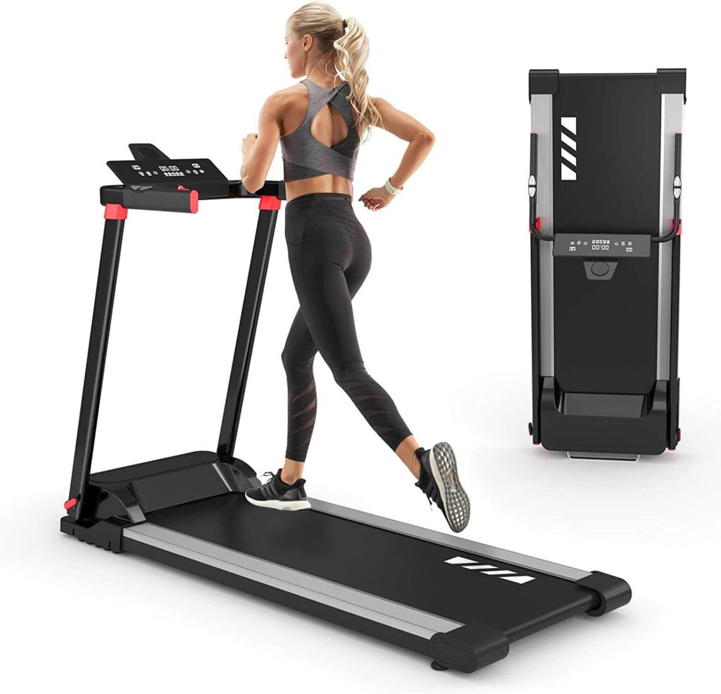 YeYeBest Folding Treadmill, Infrared Speed Regulation,